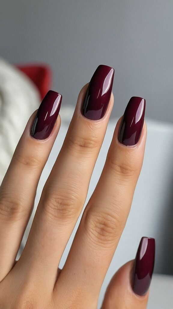 Maroon Nails