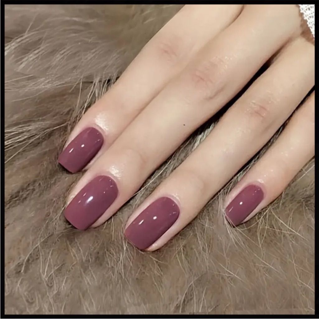 Mauve Square Nails