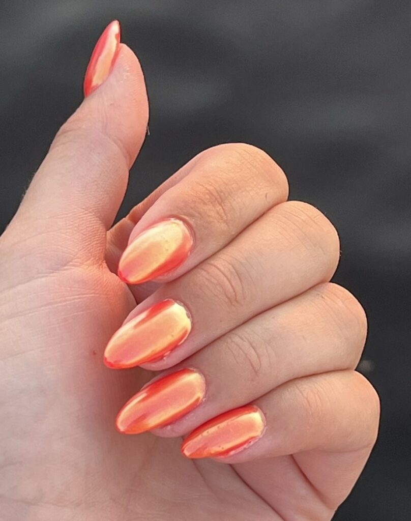 Sunset Orange Nails