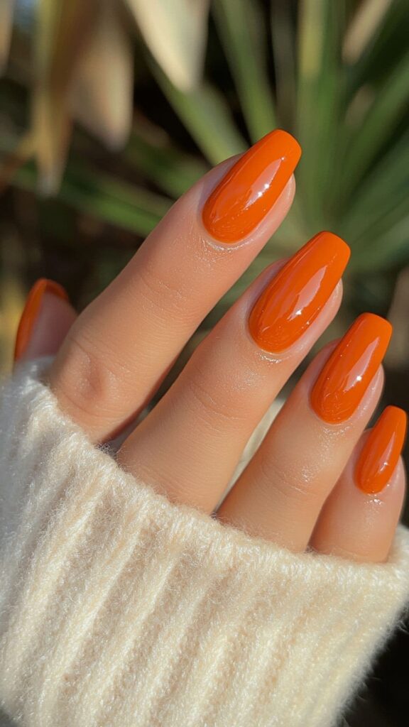 Amber Orange Nails