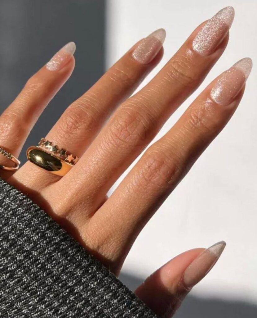 Barely There Glitter Nails