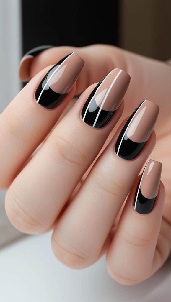 Minimalist Line Art Nails