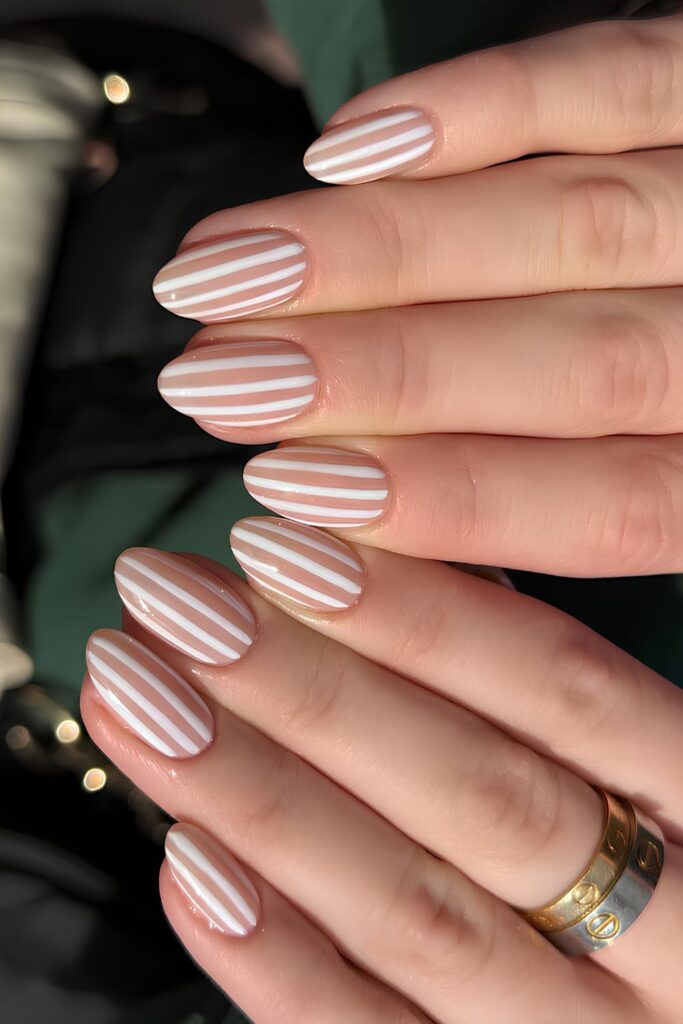 Striped Accent Nails