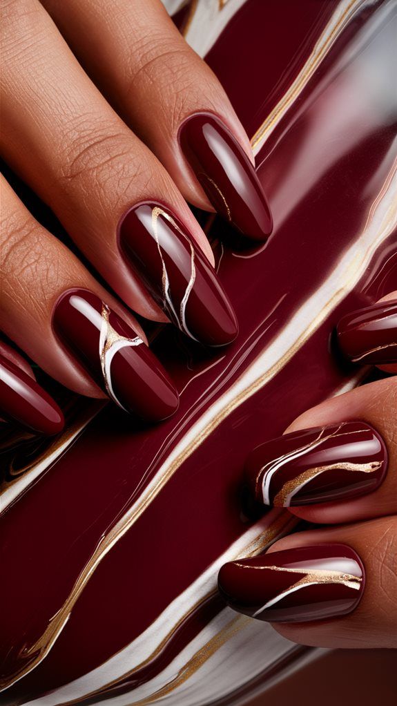 Burgundy Nails