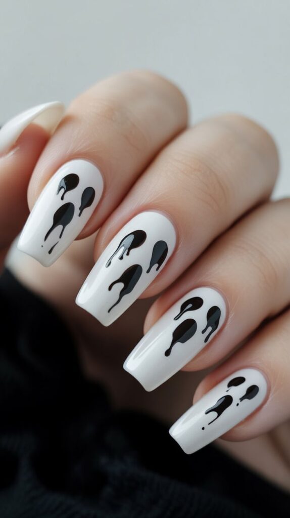 Ghostly White Coffin Nails
