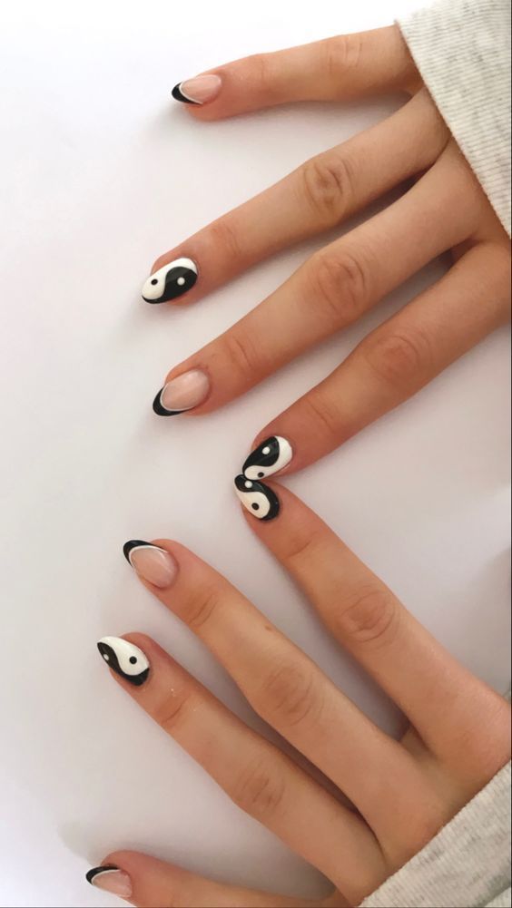Yin and Yang Nails