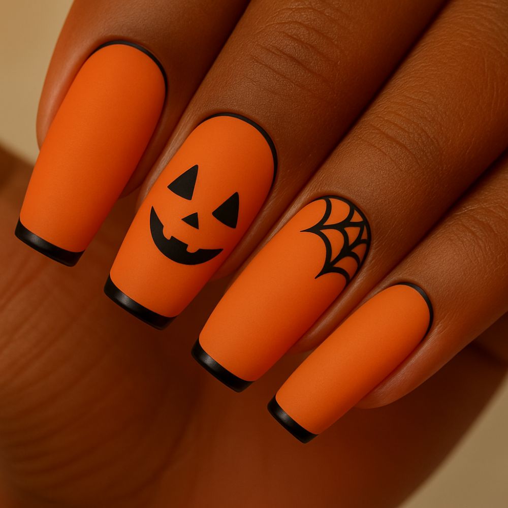 Pumpkin Orange Nails