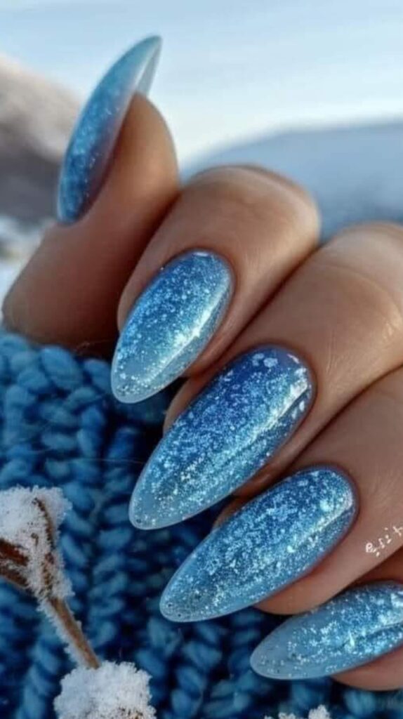 Frosted Blue Glitter