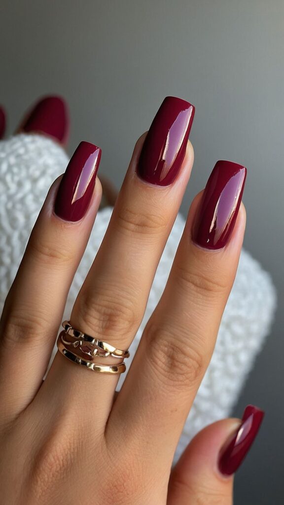 Wine Red Nails
