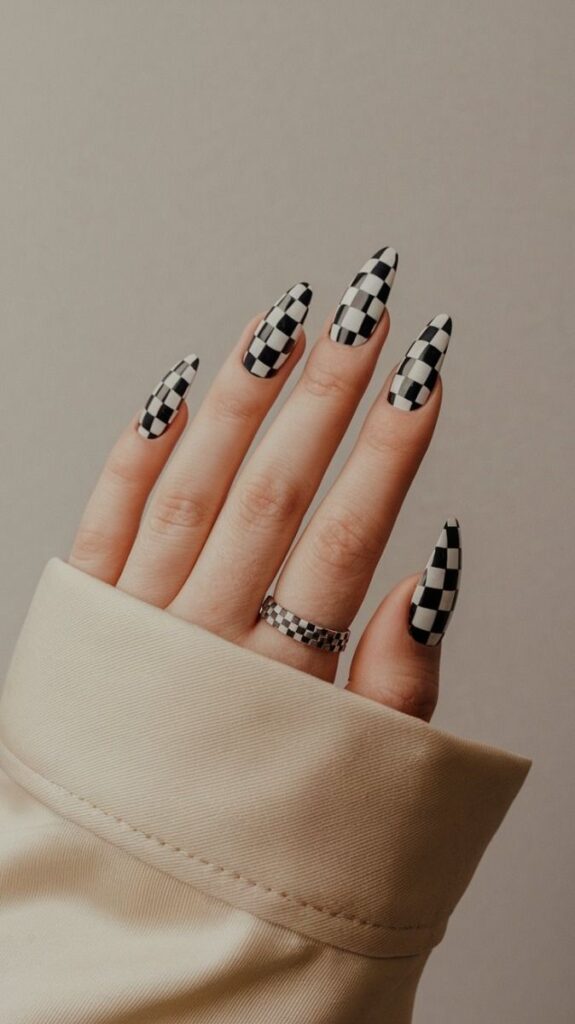 Checkerboard Nails