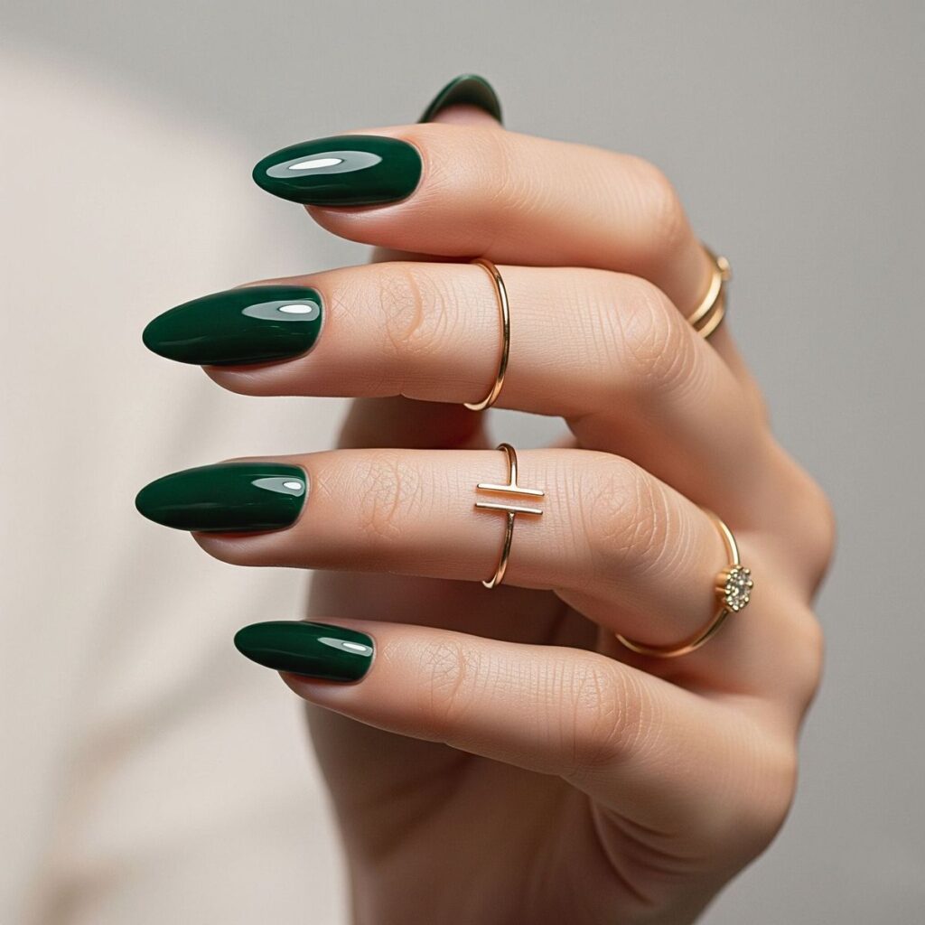 Forest Green Nails