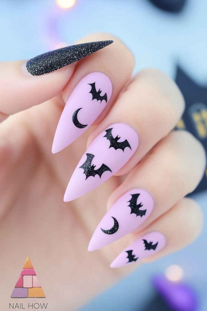Pink Ombre with Bats