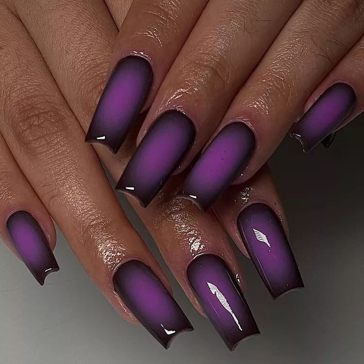 Ombre Purple Nails