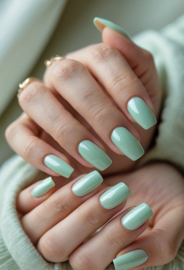 Mint Green Nails