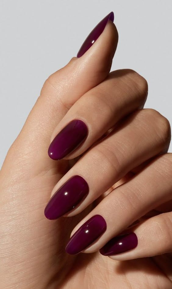 Deep Plum Nails