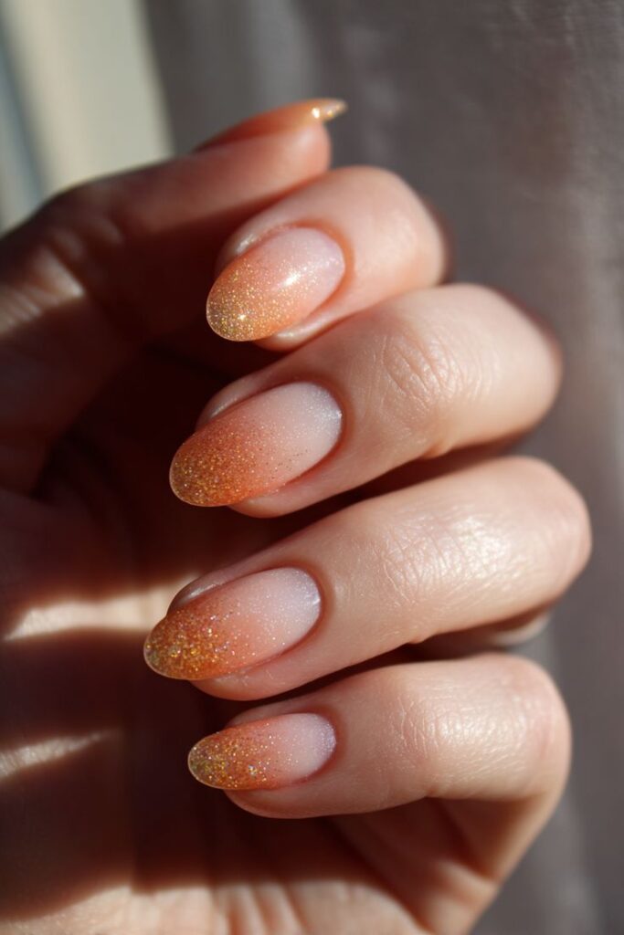 Shimmering Nude Nails