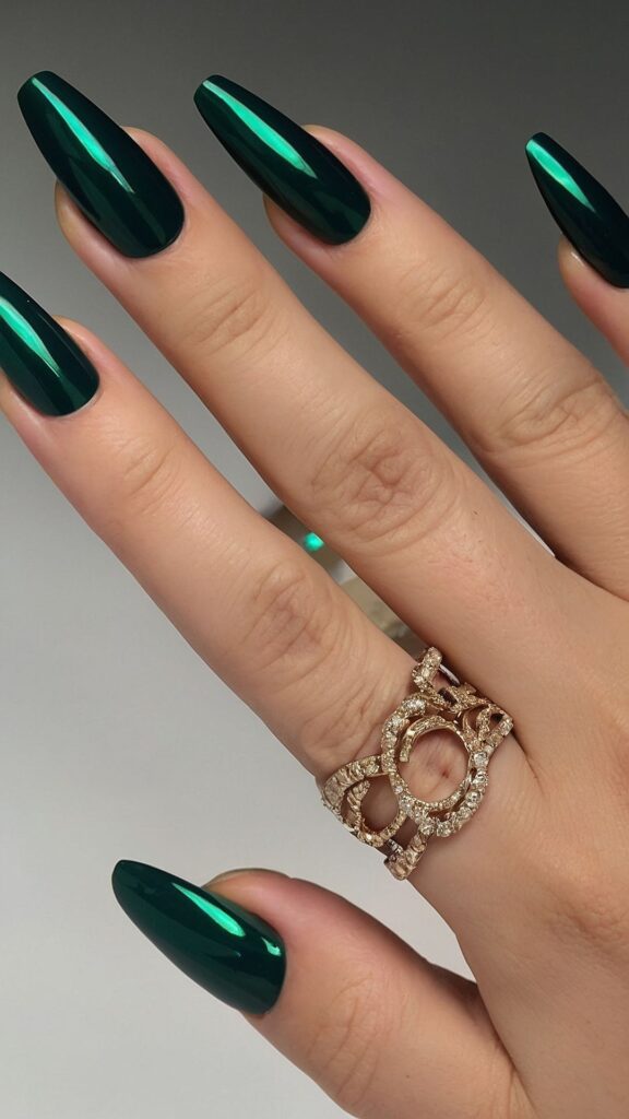 Emerald Green Nails