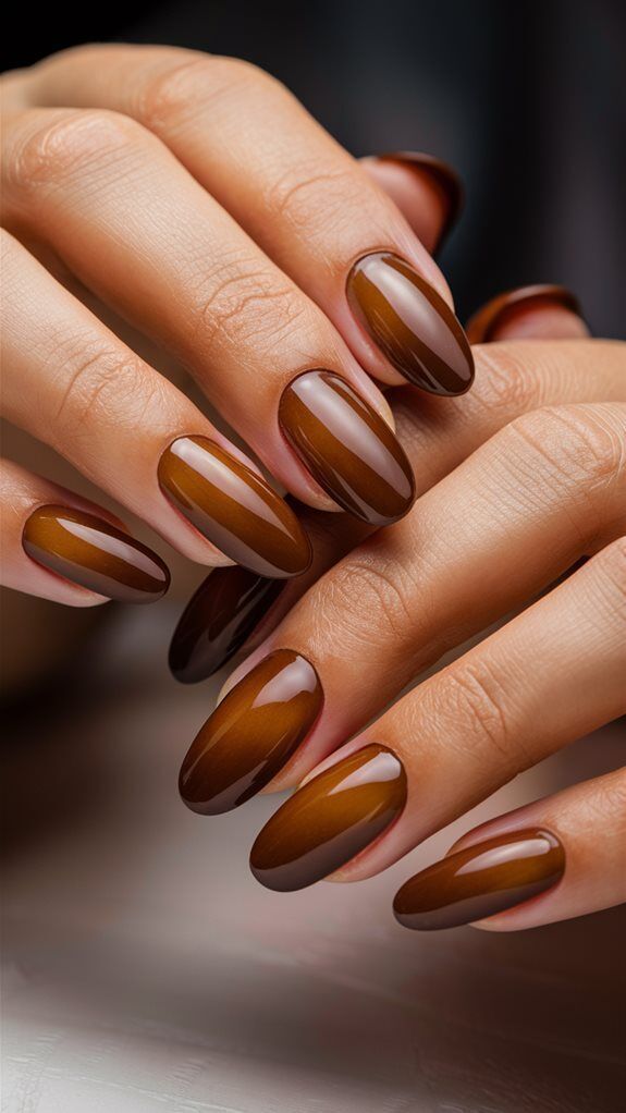 Chocolate Almond Nails