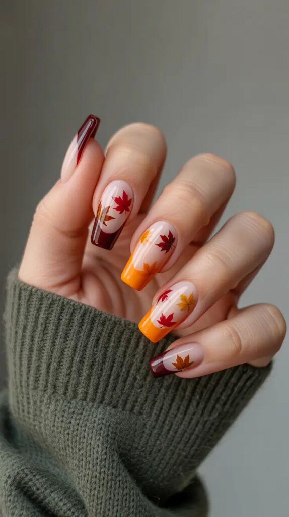 Autumn French Manicure