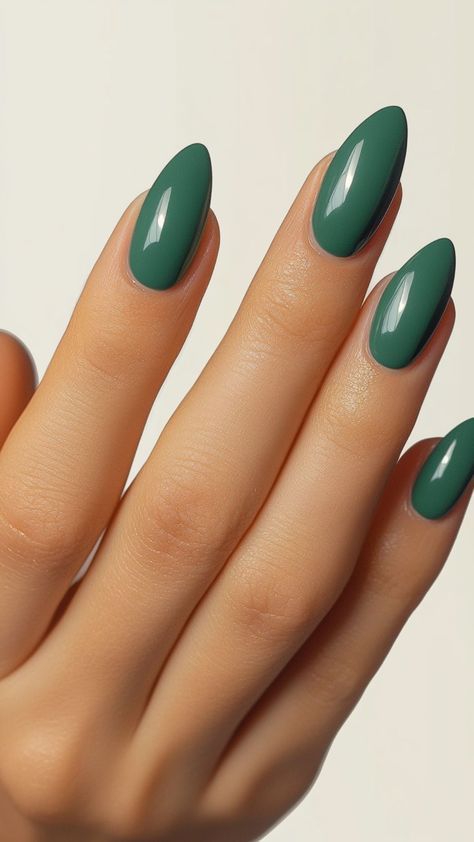 Moss Green Nails