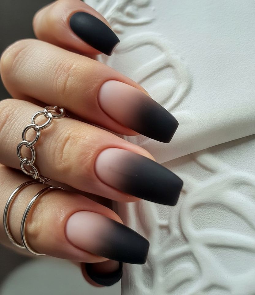 Black Ombre Nails