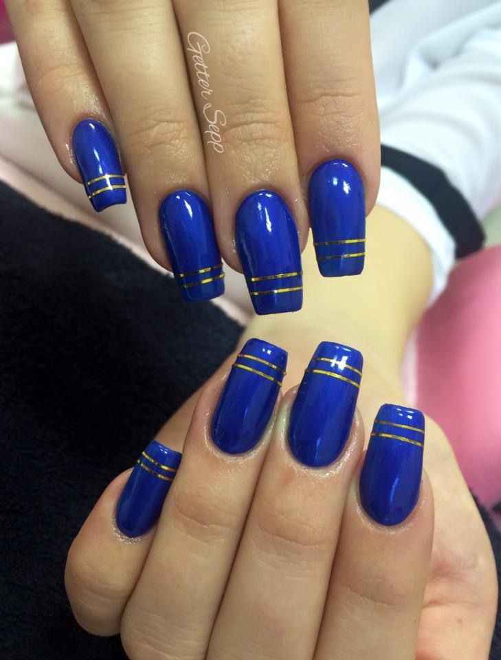 Navy Blue with Silver Lines