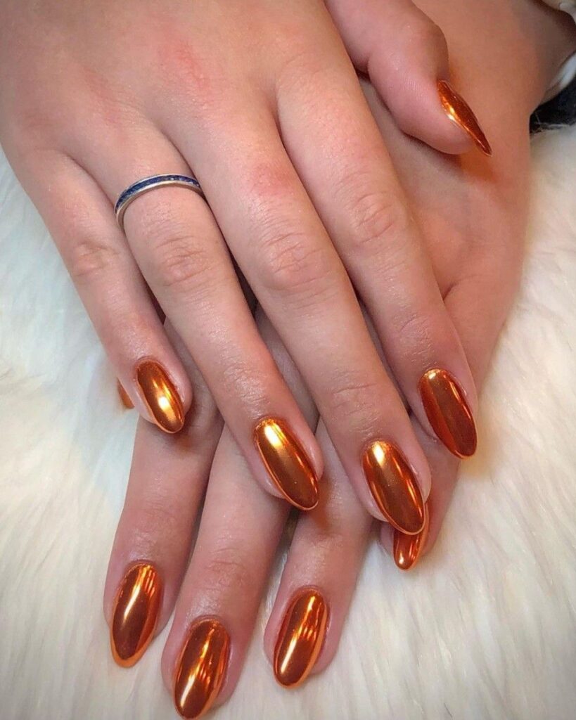 Copper Orange Nails