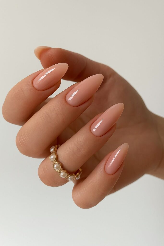 Almond Nude Nails