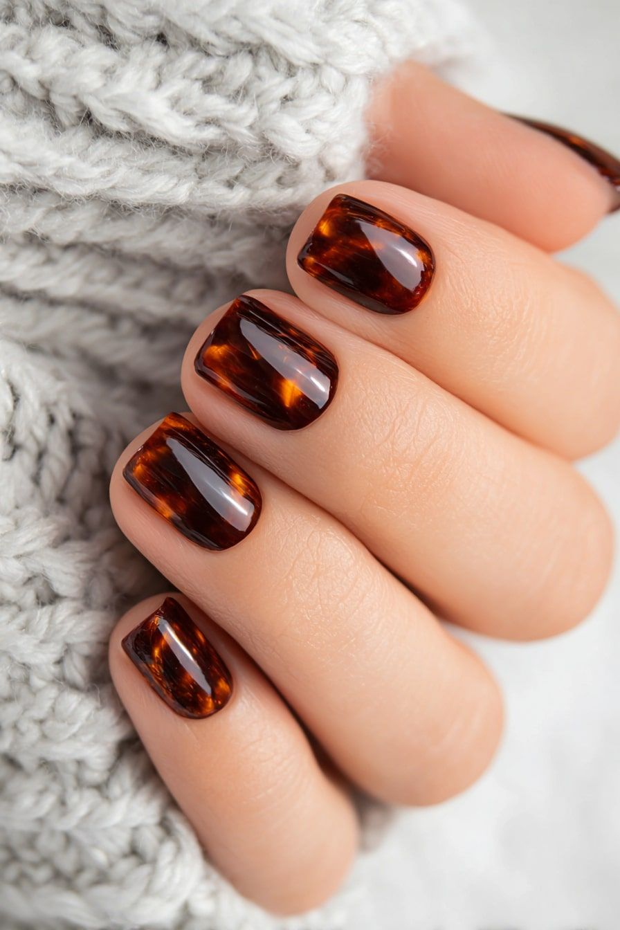 Short Square Fall Nails