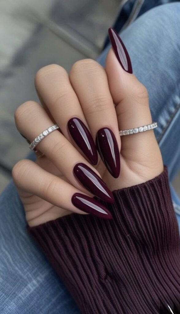 Wine Red Nails