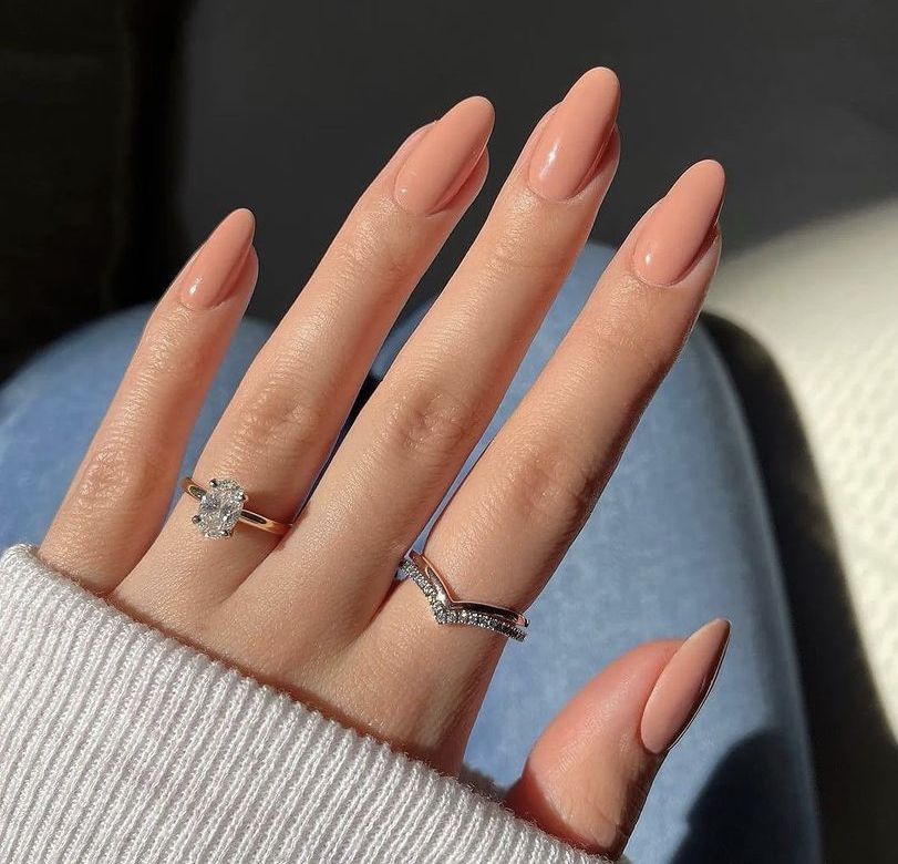 Pale Peach Nails