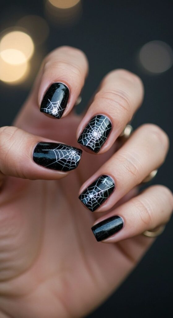 Spider Accent Nails