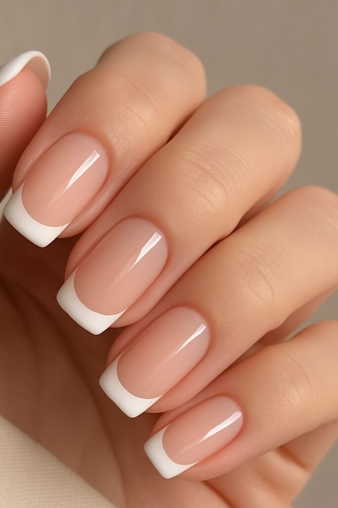 Classic White French Tips