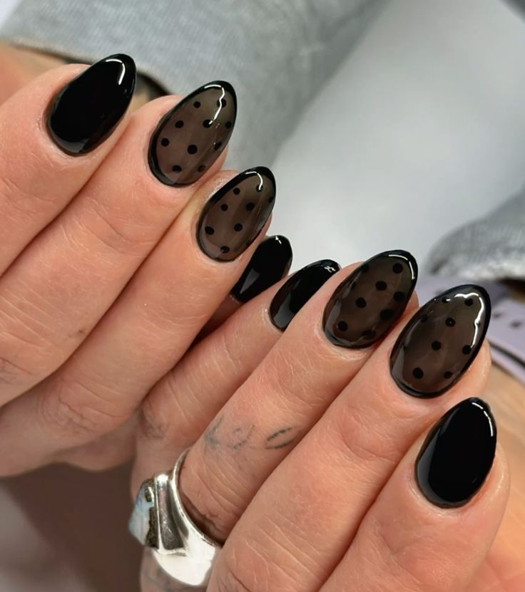 Black Lace Nails
