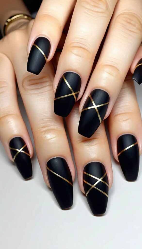 Coffin Nails with Geometric Patterns