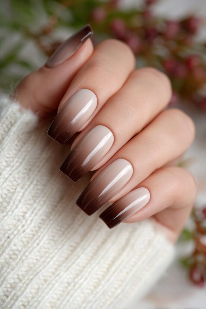 Ombre Brown Nails