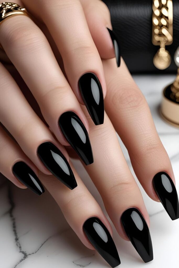 Black Coffin Nails