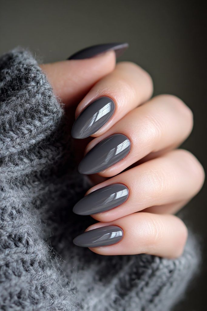 Charcoal Gray Nails