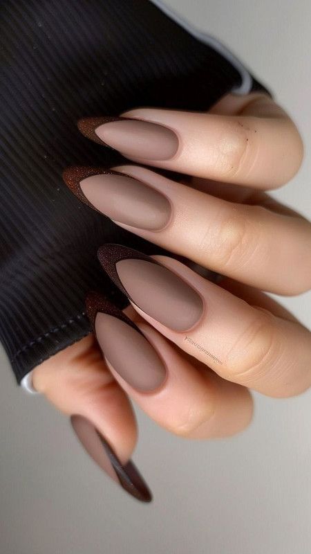 Caramel Brown with French Tips