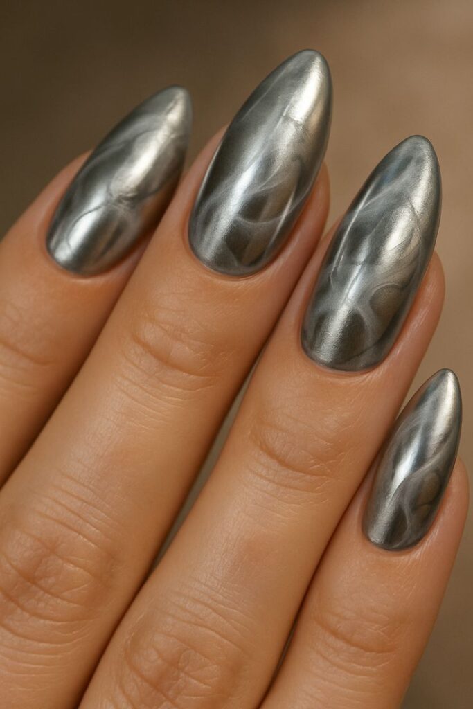 Silver Smoke Nails