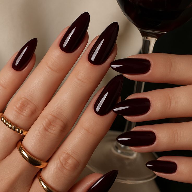Dark Wine Nails