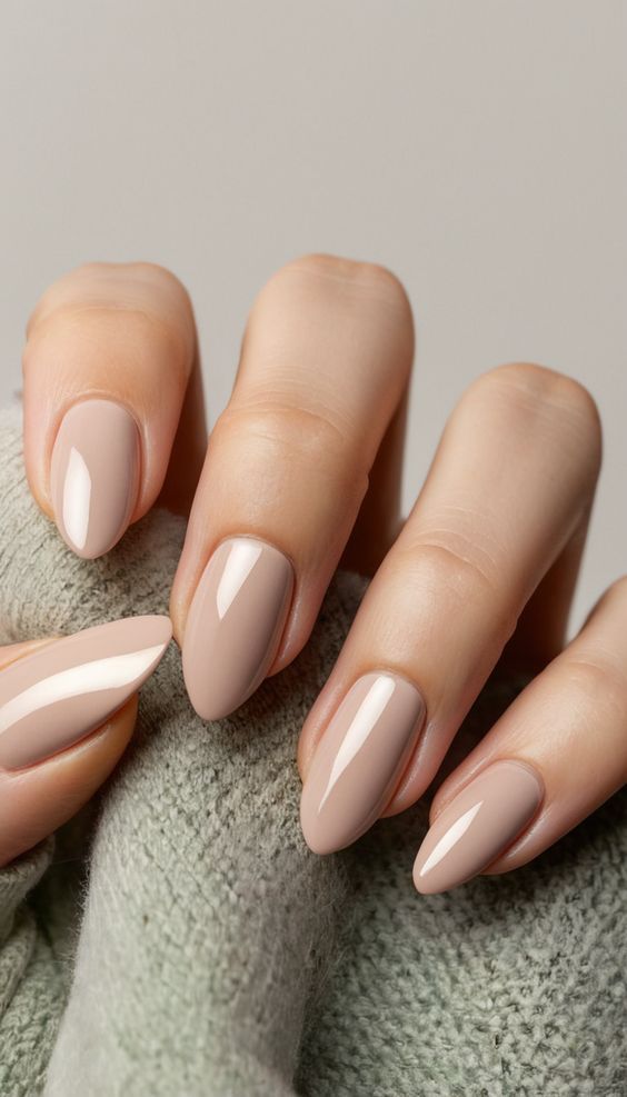 Warm Beige Nails