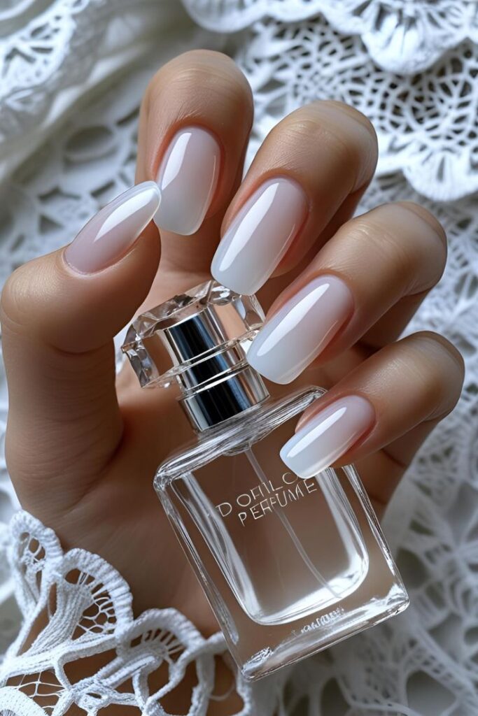 White Ombre Nails