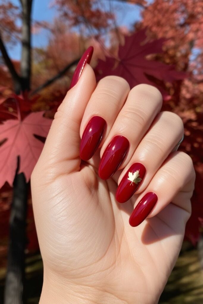 Maple Red Nails