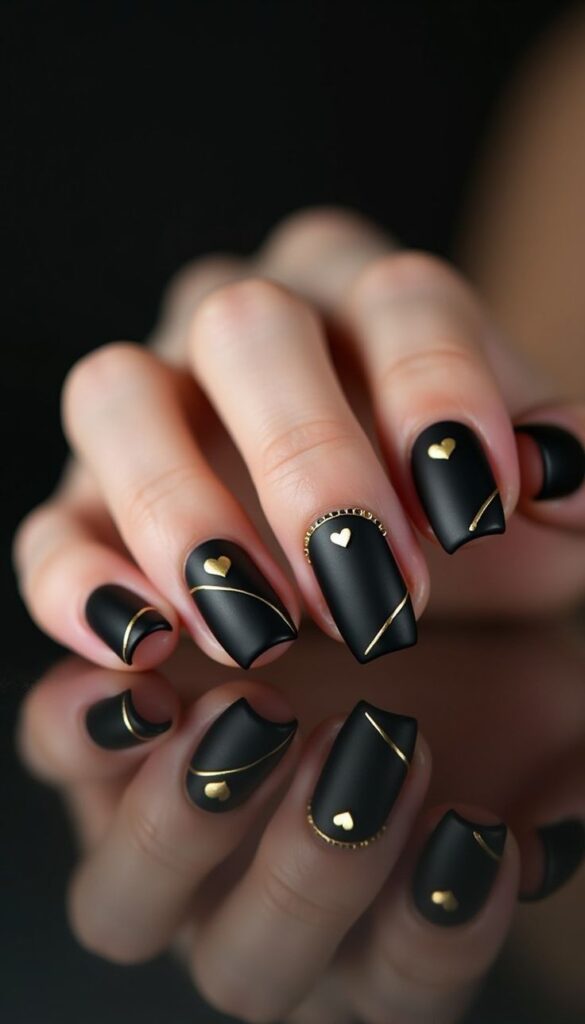 Short Acrylics with Matte and Gloss Combo