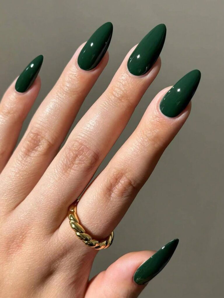 Deep Green Nails