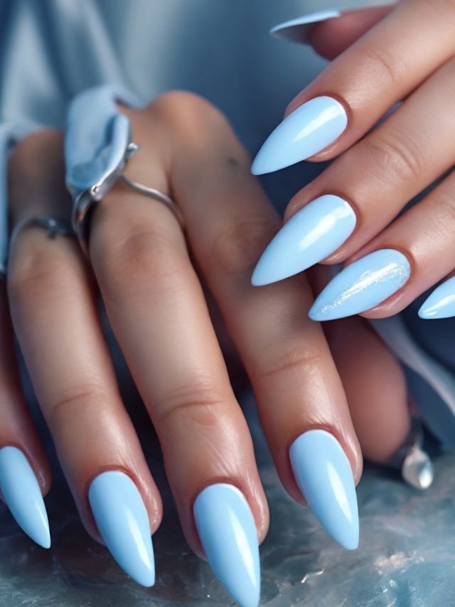 Icy Blue Nails