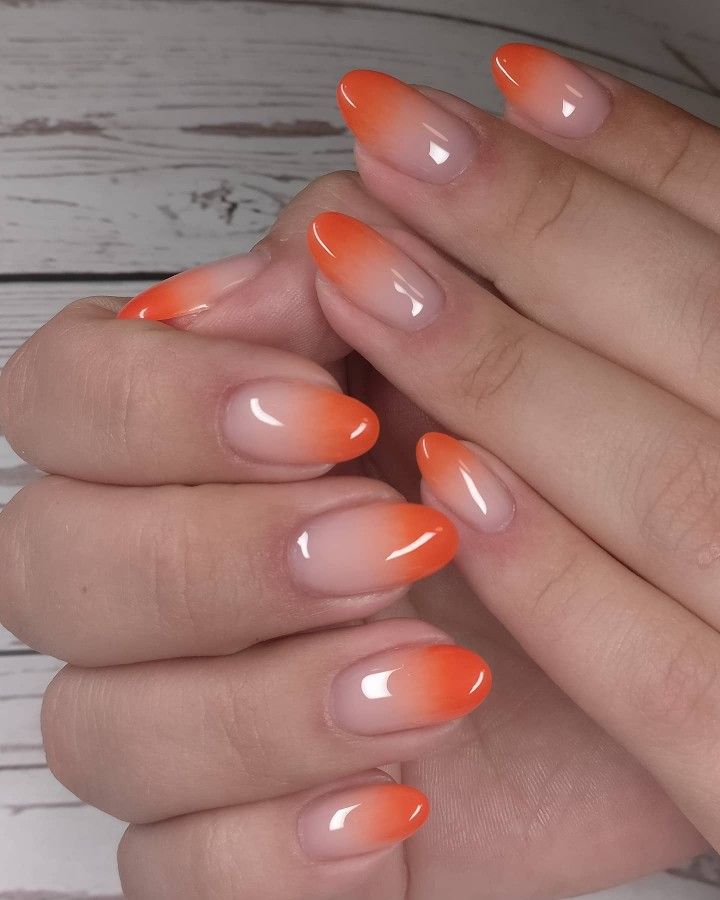 Orange Ombre Tips
