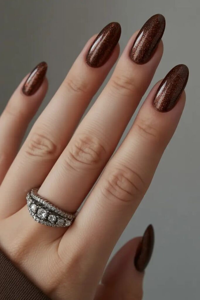 Warm Brown Nails
