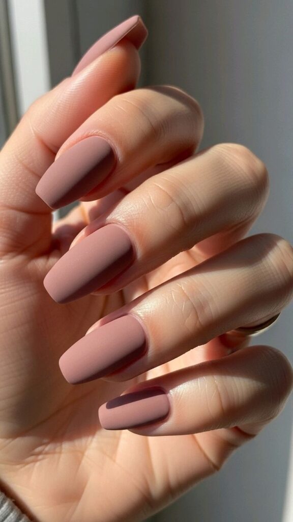 Matte Mauve Nails